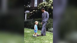 This image shows Prince William as a child with the then-Prince of Wales, now King Charles III. The image was posted to X with the message “Happy Father's Day, Pa. W”