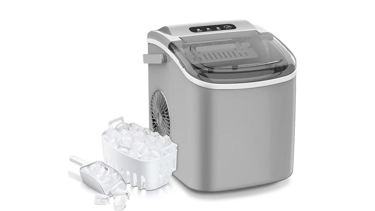 Gray Antarctic Star 26 Lb. Daily Production Bullet Clear Ice Portable Ice Maker.jpg