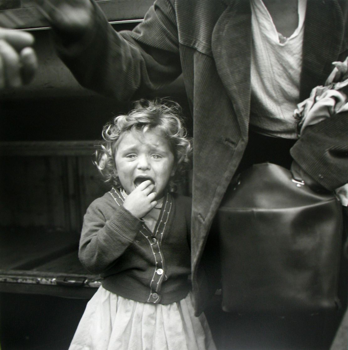 A crying child, photographed by Vivian Maier in Grenoble, France, in 1959.