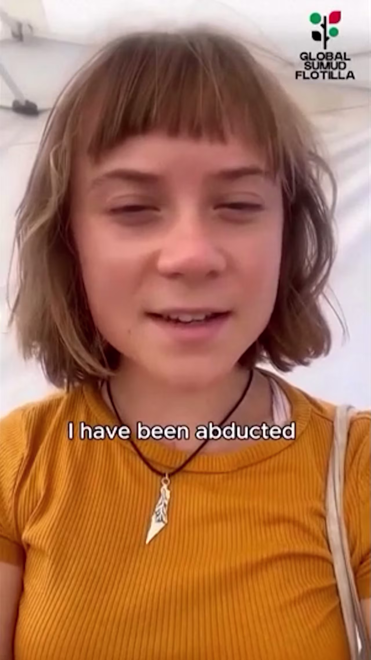 Greta Thunberg releases pre-recorded statement after Israeli interception of Flotilla.