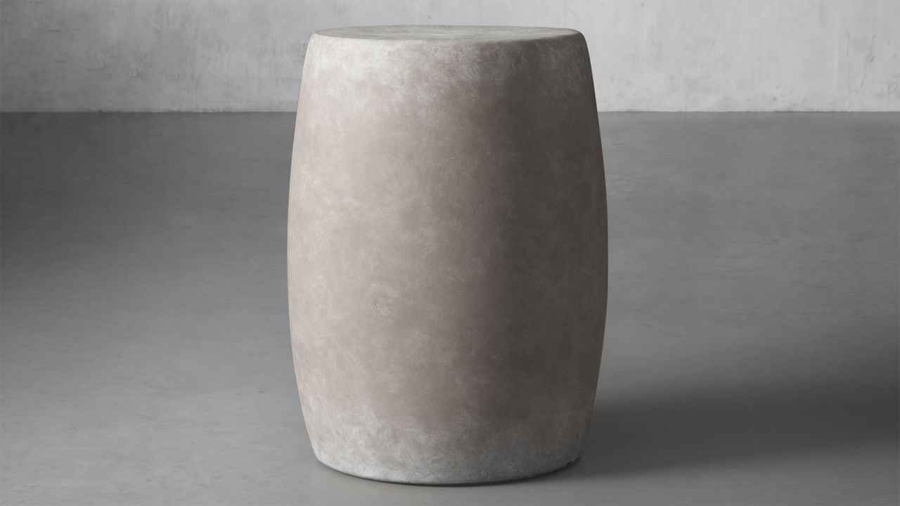 grey plaster stool 