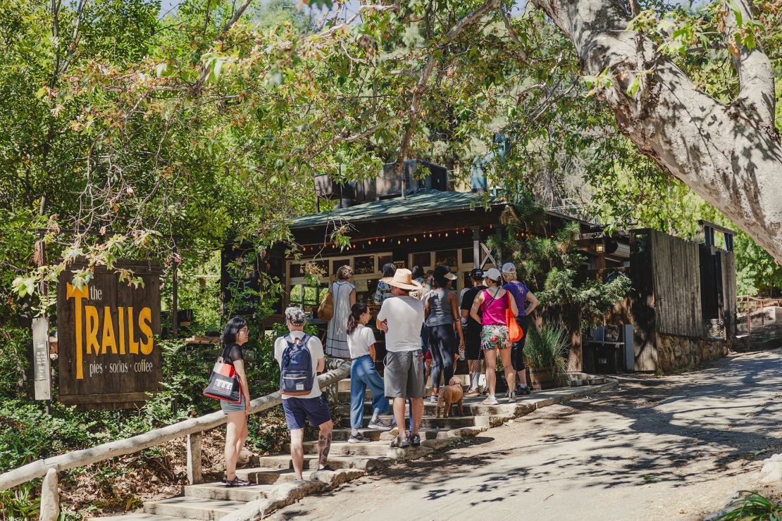 The Trails, an outdoor coffee shop and cafe, is inside Griffith Park.
