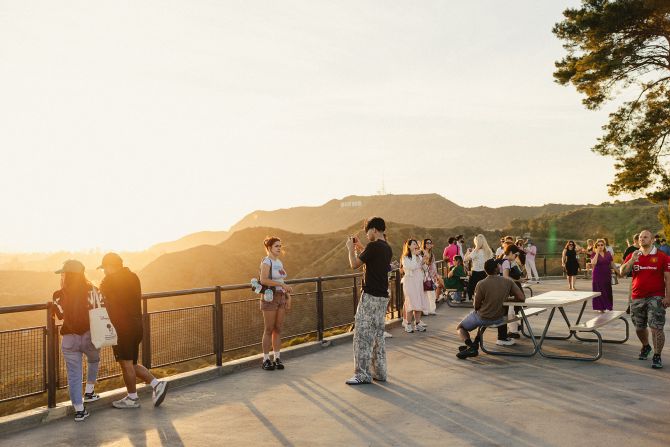 <strong>Seeing the city: </strong>There's a spectacular view from the grounds of the mountain-top Griffith Observatory.
