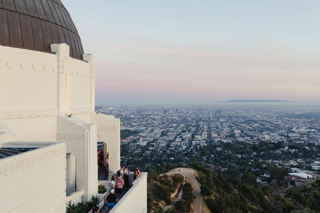 The Art Deco Griffith Observatory overlooks downtown Los Angeles.