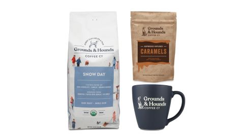 Grounds and Hounds Coffee snow day survival kit