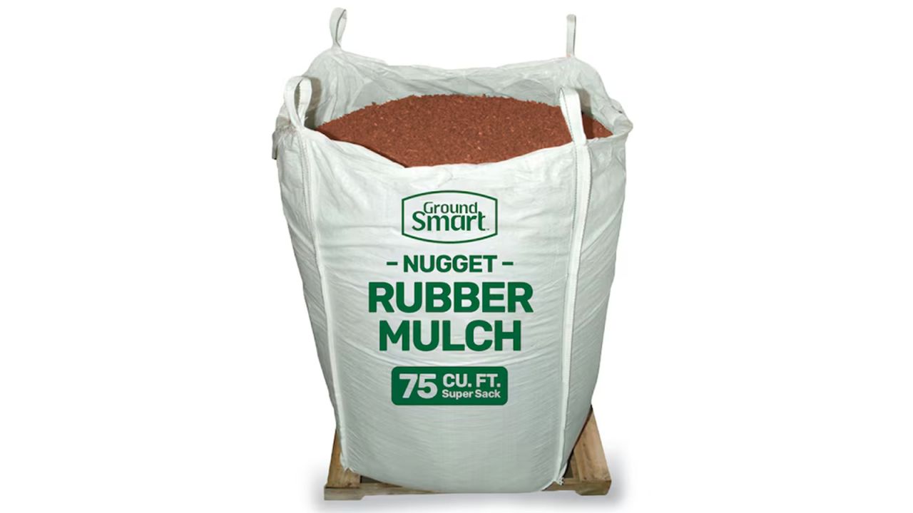 GroundSmart 75-cu ft Red Rubber Nuggets Bulk Rubber Mulch Certified for Playgrounds IPEMA Recycled Bulk Mulch .jpg