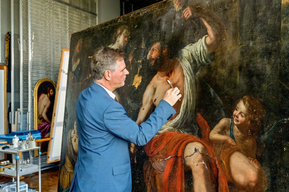 Ulrich Birkmaier (pictured), who led efforts to restore the work at the Getty Museum, called the damage “probably the worst” he’d ever seen.