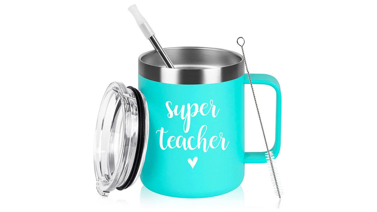 Teacher Gift Teacher Life 40 Oz. Tumbler With Handle and Straw 