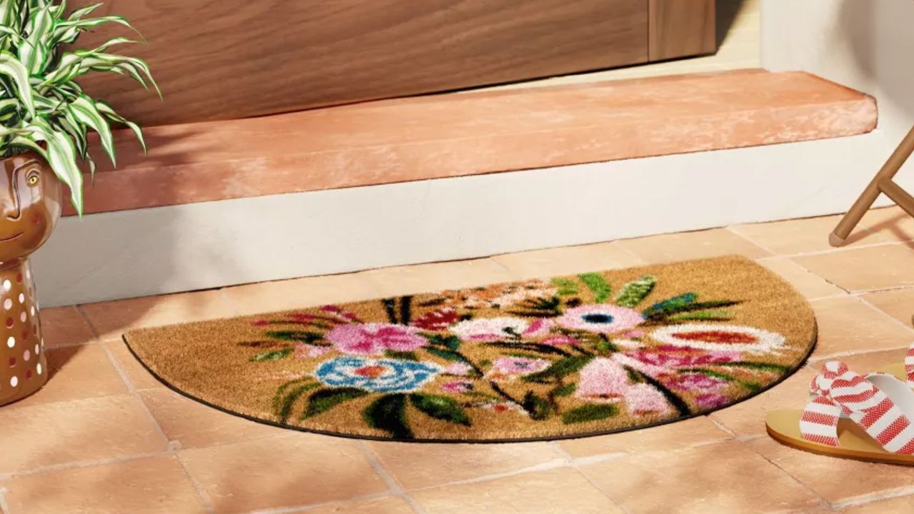 target floral doormat underscored