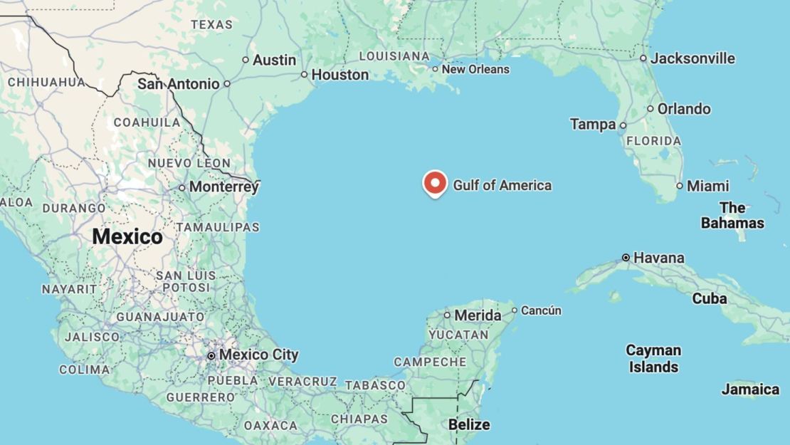 El golfo de México cambia a 'golfo de América' en Google Maps para EE.UU. |  CNN