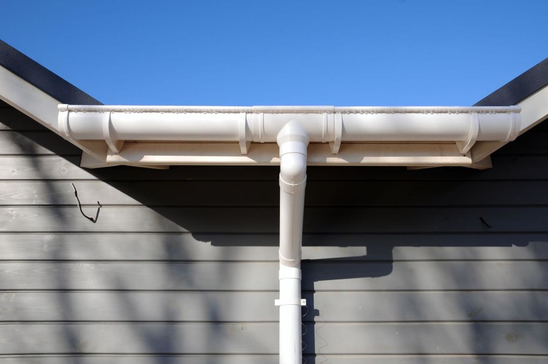 Half-round gutter installed on a residential home