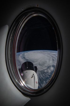 NASA astronaut Matthew Dominick <a  target="_blank">shared this photo</a> from the International Space Station on Tuesday. "We flew over Hurricane Milton about 90 minutes ago," he said. "Here is the view out the Dragon Endeavour window."