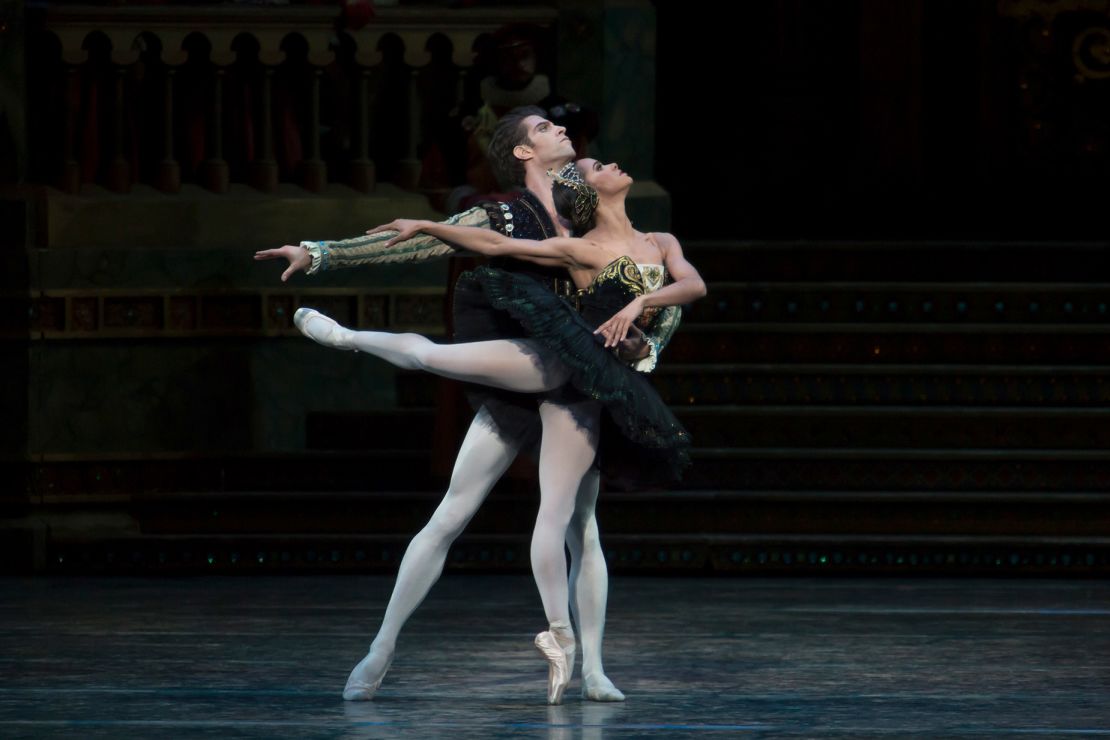 Misty Copeland and James Whiteside perform in "Swan Lake" at Lincoln Center in New York, June 24, 2015.