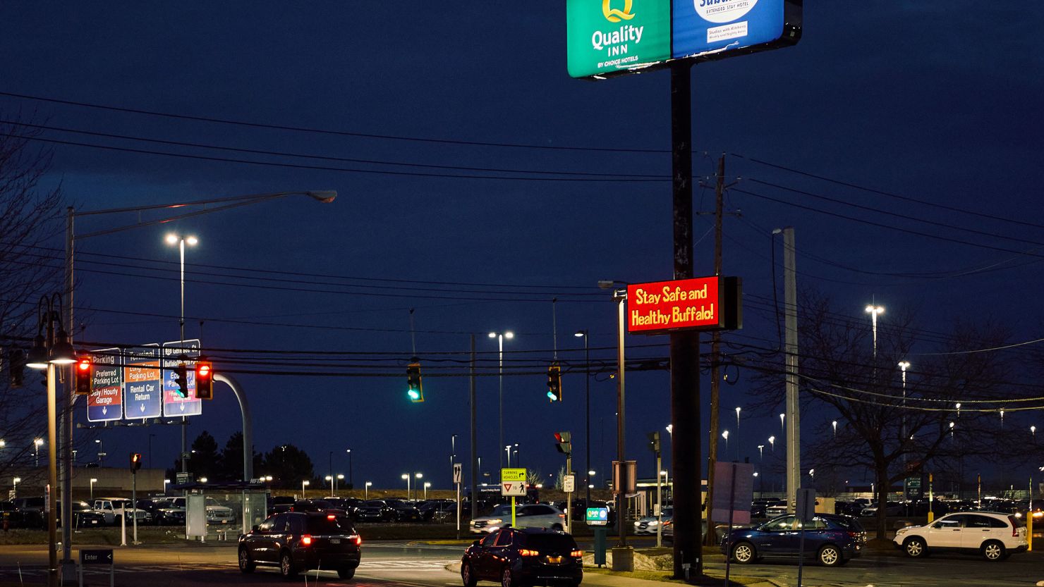 The Quality Inn, near the Buffalo Niagara International Airport in New York, is seen on February 7.
