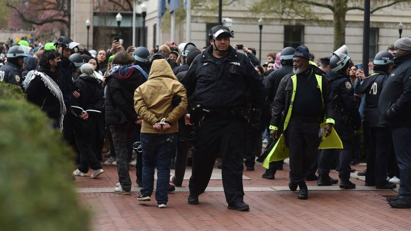 Over 100 people arrested as NYPD breaks up pro-Palestinian protest at Columbia University, law enforcement source says