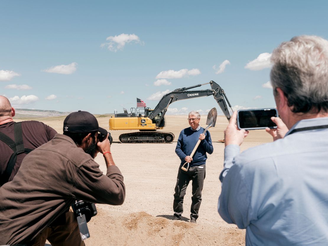 Bill Gates at the groundbreaking for TerraPower's nuclear power plant near Kemmerer, Wyoming, in June.