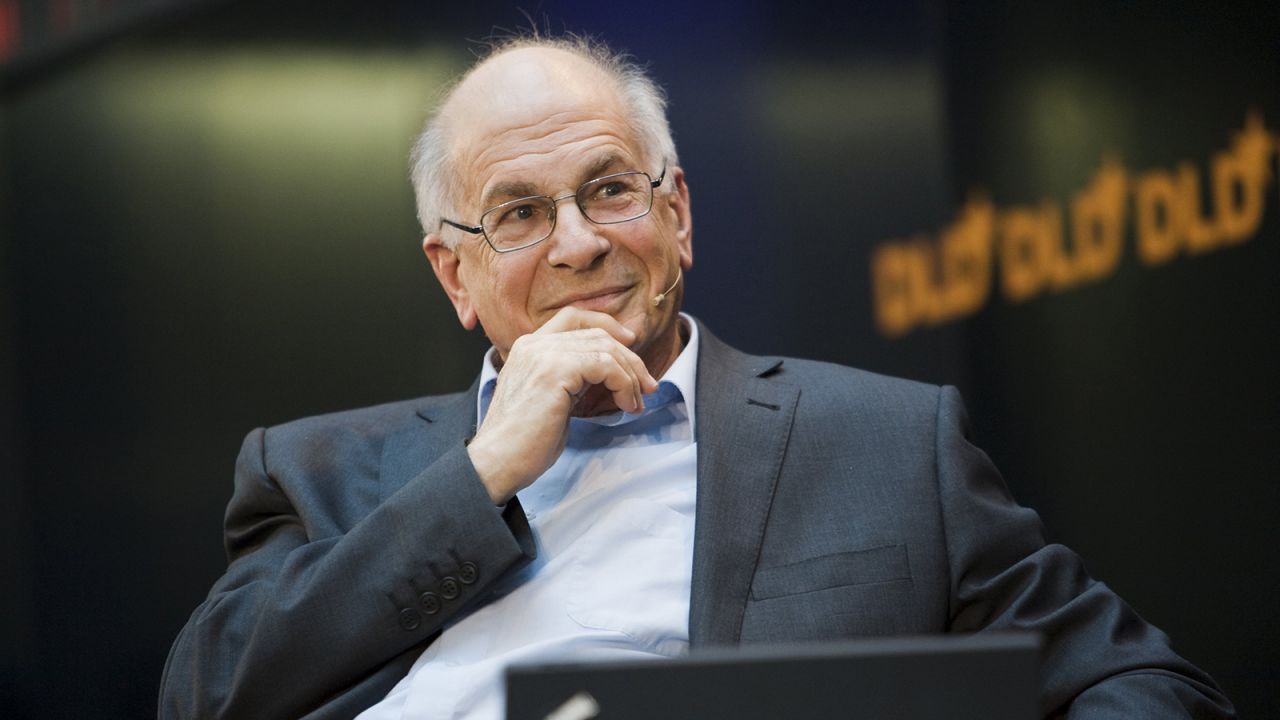 Portrait of Daniel Kahneman, Israeli-American psychologist and 2002 Nobel Prize winner in economics.