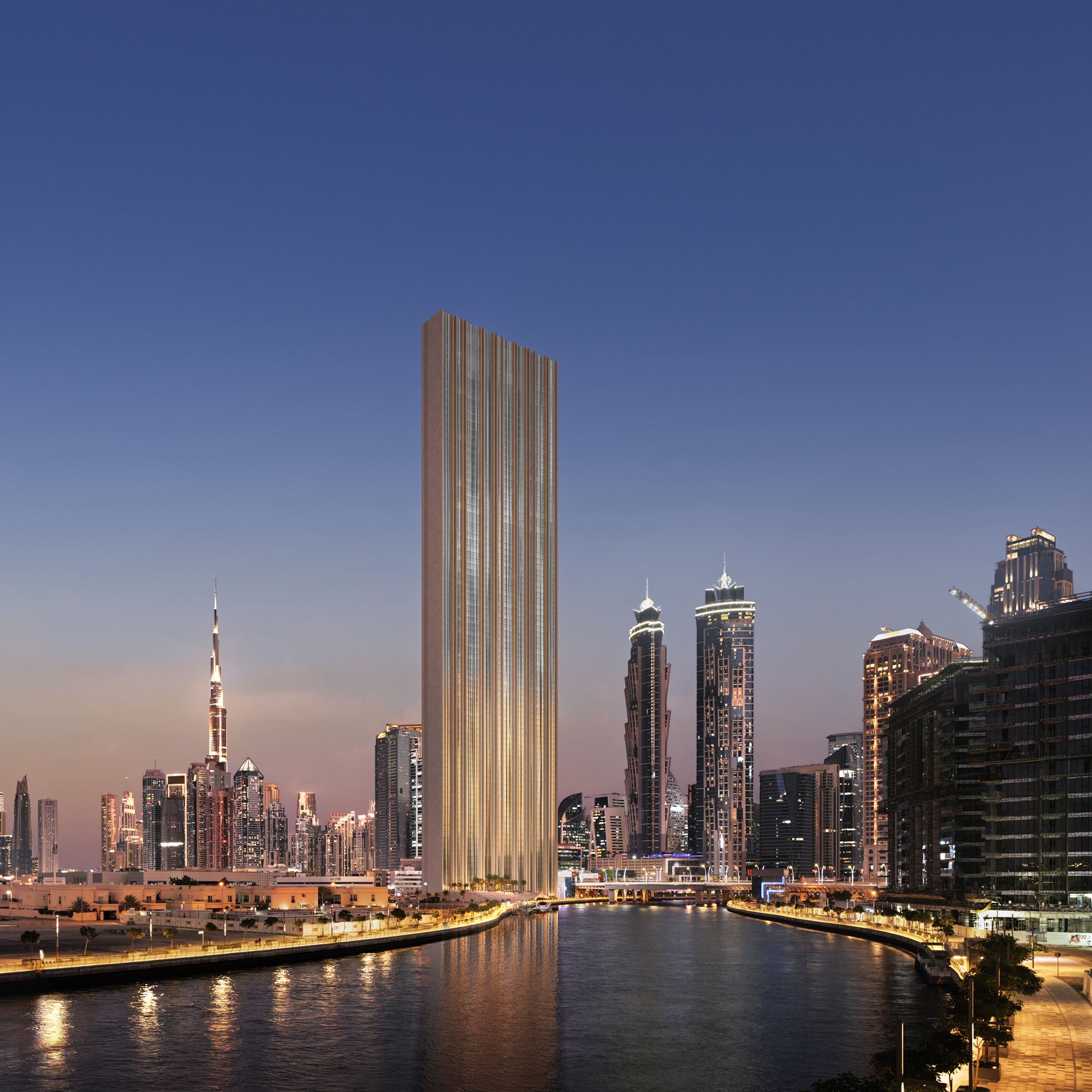 Super-thin skyscraper, just one apartment wide, planned for Dubai