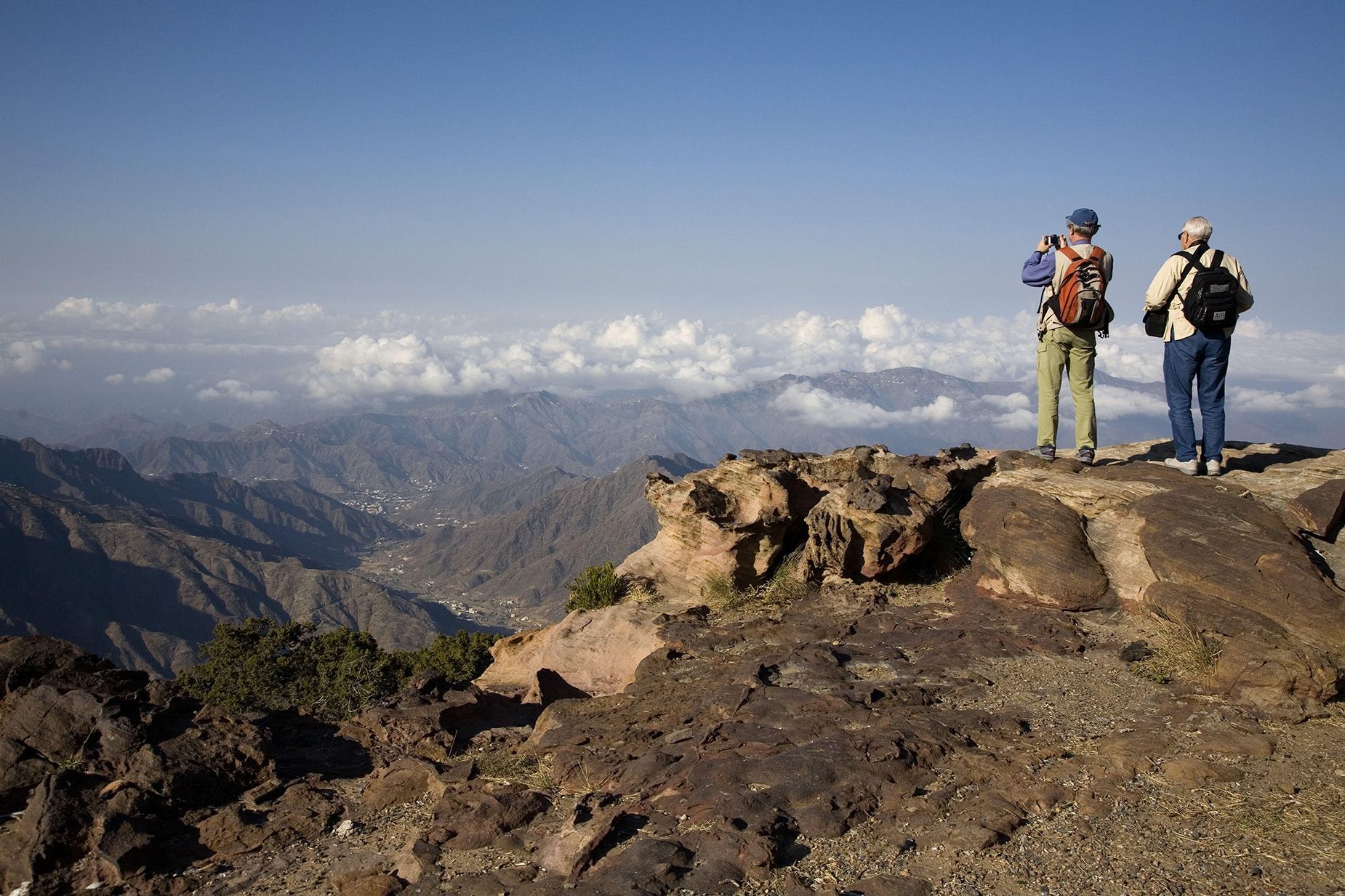 Al Soudah is a tourist hub with a cable car to the top of Jabal Sawda.