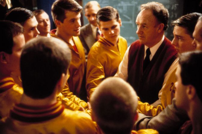 Hackman played basketball coach Norman Dale in the 1986 drama "Hoosiers." In 2001, the film was selected for preservation by the Library of Congress in the National Film Registry.