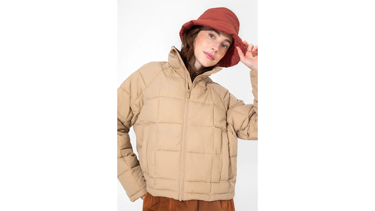 A photo of a person wearing a Halfdays Nellie Packable Puffer Jacket