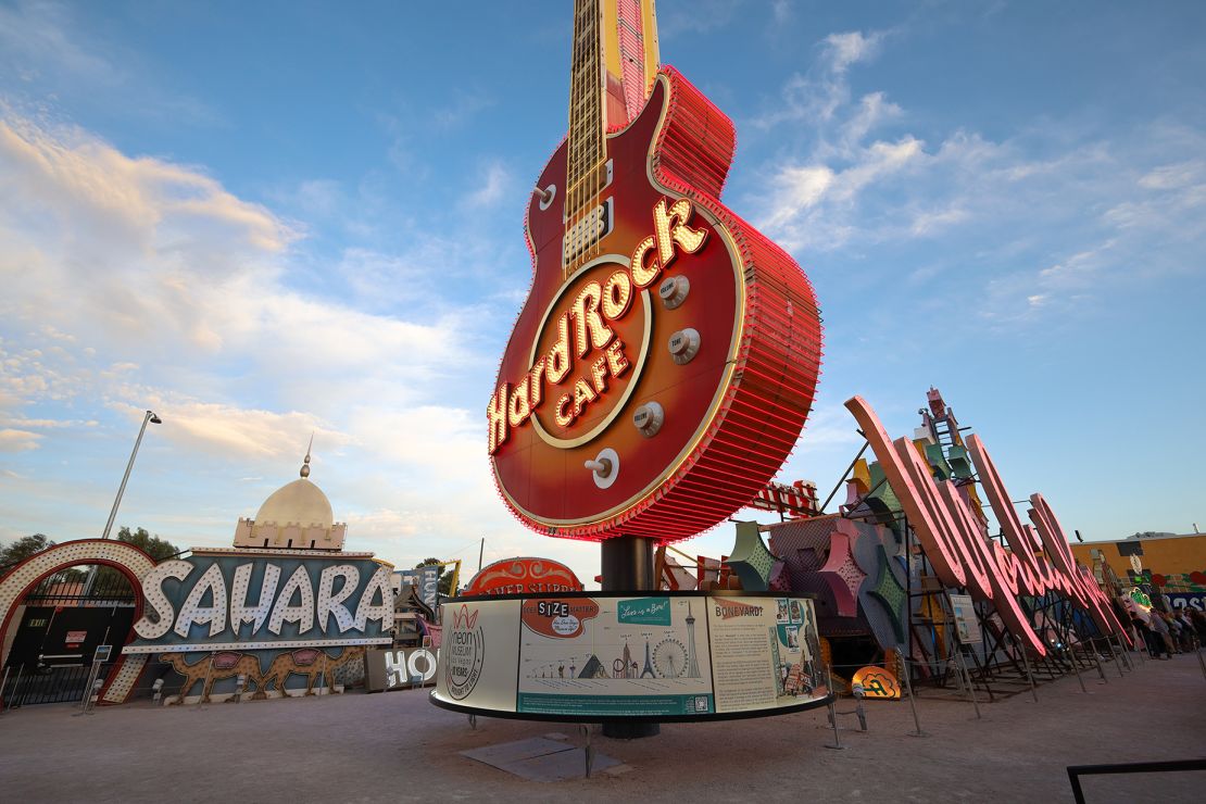 Las Vegas' Neon Museum features a "boneyard" of vintage signs, some of which still light up.