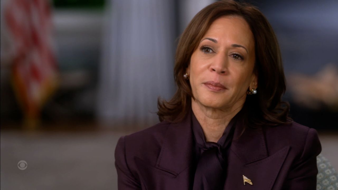 Vice President Kamala Harris appears in an interview on “60 Minutes” that aired Monday, October 7.