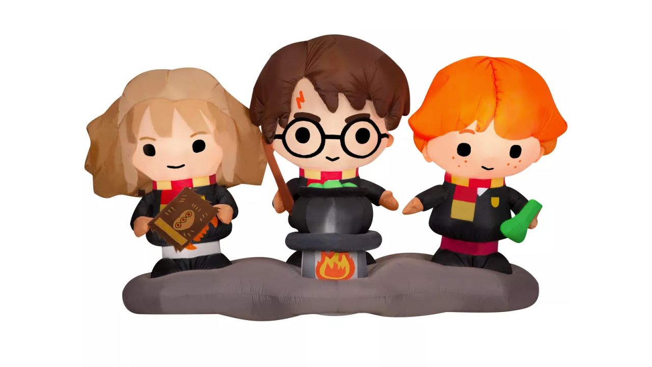 Harry Potter Airblown Inflatable Harry, Ron and Hermione With Cauldron Scene.jpg