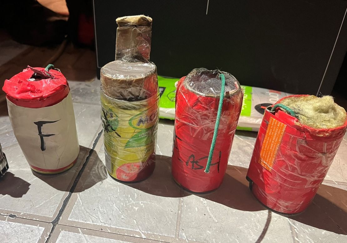 The Queens District Attorney shared images of improvised explosive devices seized from the brothers' apartment.