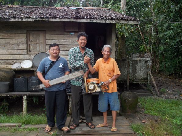 In Borneo, where deforestation is widespread, non-profit Health in Harmony (HIH) operates a chainsaw buyback scheme where farmers involved in illegal logging receive money in return for handing in their chainsaws. <strong>Look through the gallery to see more.</strong>