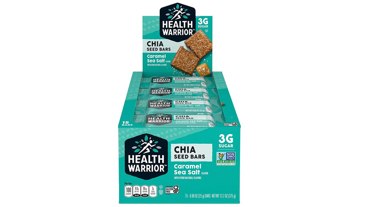 healthy Health Warrior Chia Bars, Caramel Sea Salt, 15 Bars