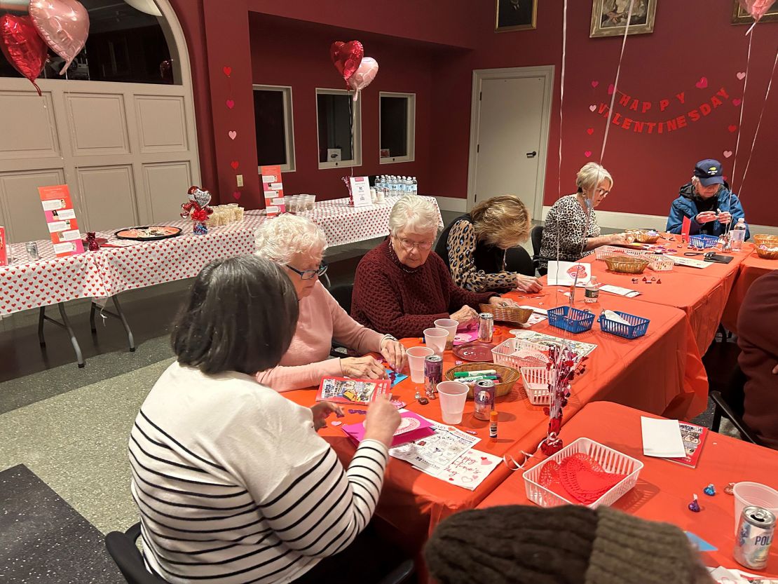 Every year Worcester residents try their hand at making Howland-style valentines as part of contests and events honoring her legacy. This photo shows a group making valentines recently at the Worcester Historical Museum.