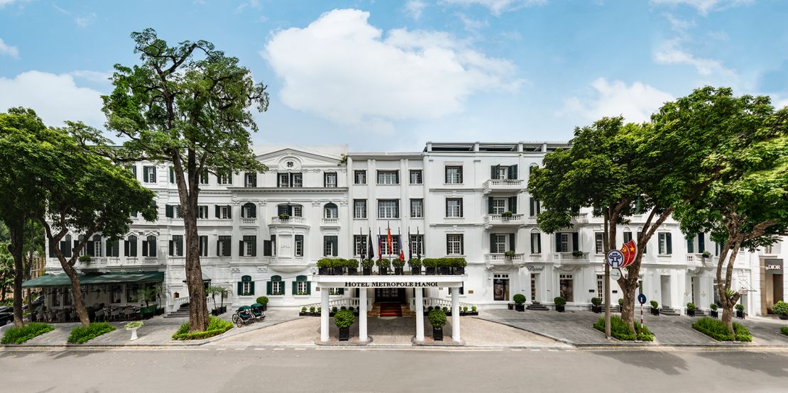 The front view of the Sofitel Legend Metropole Hanoi.
