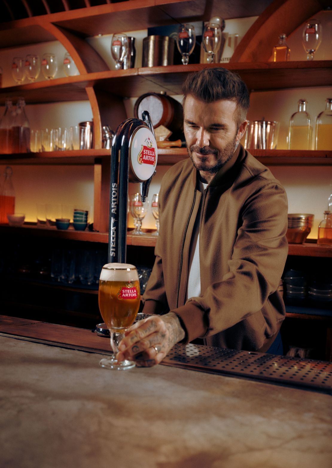 David Beckham is the new face of Stella Artois.