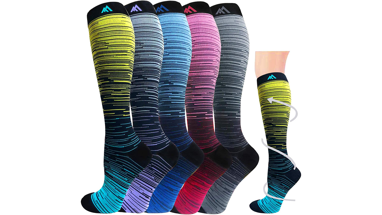 Hi Clasmix Graduated Compression Socks for Women&Men stock photo