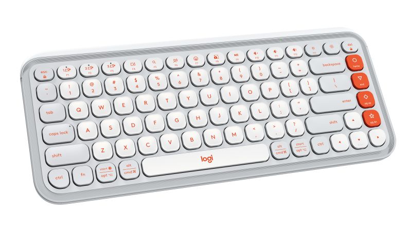 orange Logitech Pop Icon Keys keyboard