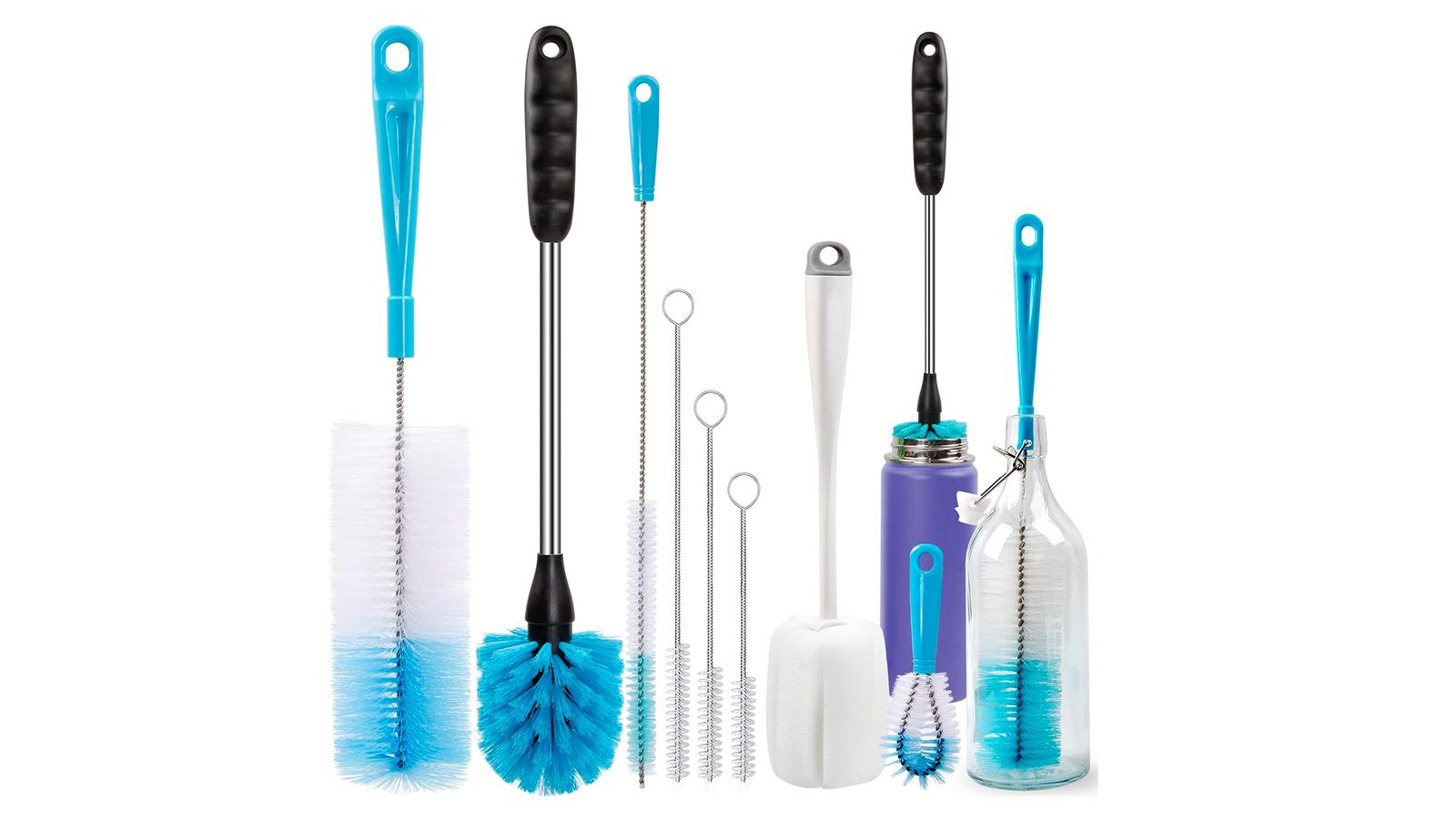Klever Power Scrubber Brush - The Expert Kitchen & Bathroom Cleaner | Includes 8 Versatile Scrub Brushes | Cordless, Recharge