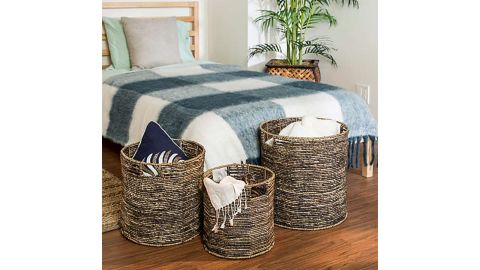 Honey-Can-Do Coastal 3-Piece Woven Nesting Storage