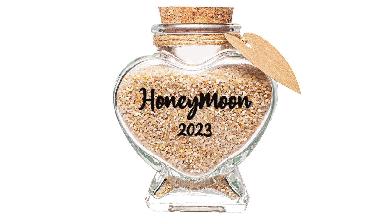 honeymoon packing sand keepsake jar