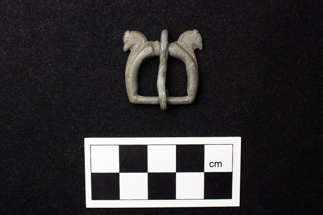 The horsehead buckle was dated to AD 350-450.