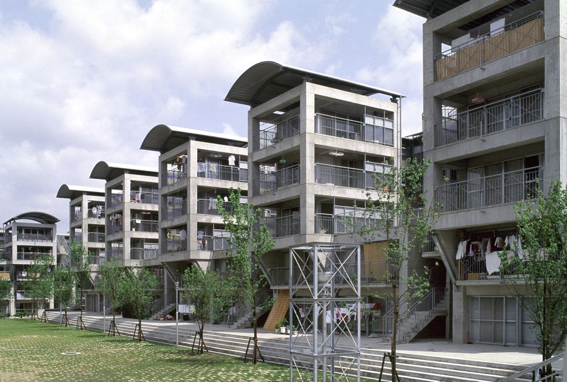Completed in 1991, Hotakubo Housing in Kumamoto, Japan, was Yamamoto’s first social housing project.