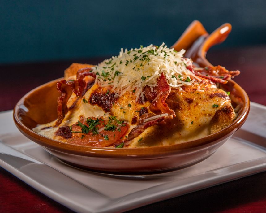 The Brown Hotel in Louisville is home to the Hot Brown, a decadent open-face turkey sandwich with bacon and Mornay sauce.