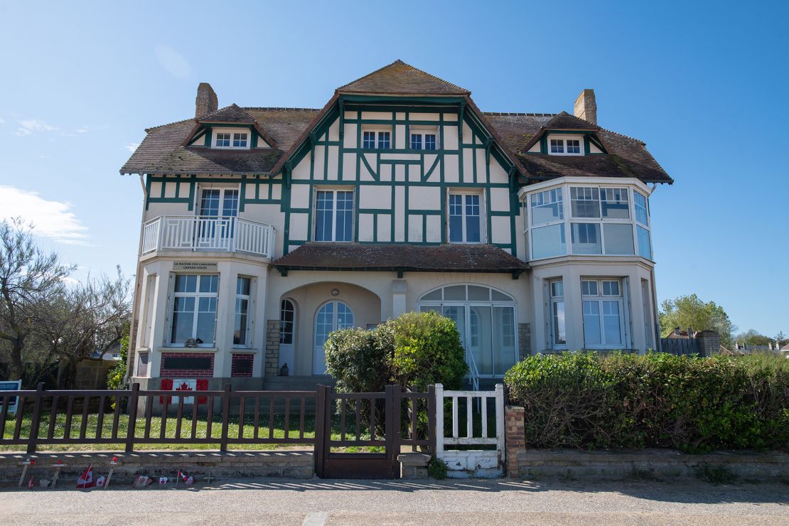 The half-timbered home that many Canadian soldiers saw has been refurbished, but still looks much like it did on D-Day.