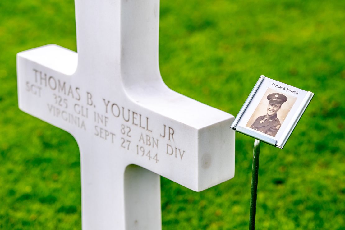 During special events, some of the graves display pictures of the soldiers whose names are on the markers. The photos are part of an initiative called Faces of Margraten.