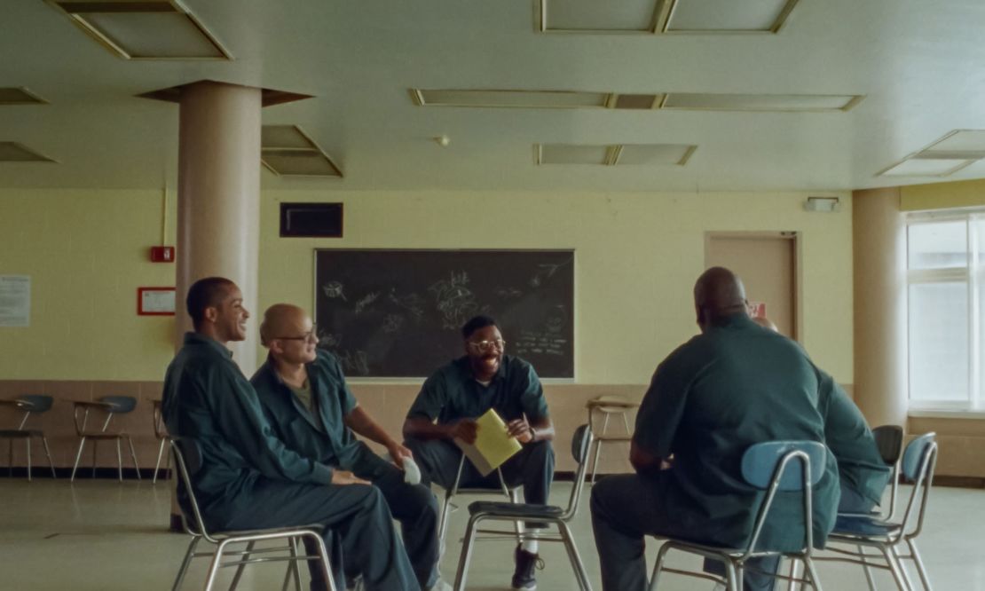(From left) David “Dap” Giraudy, Sean San José and Colman Domingo in "Sing Sing."