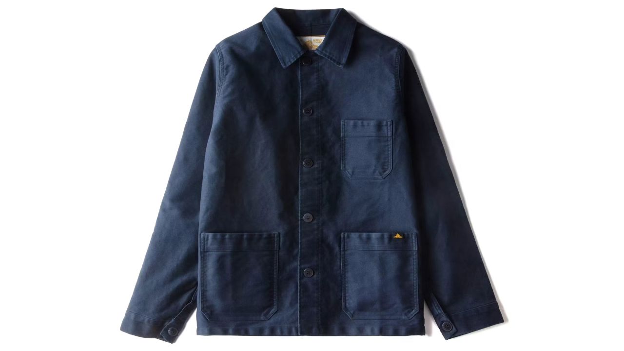 huckberry french moleskin work jacket in navy