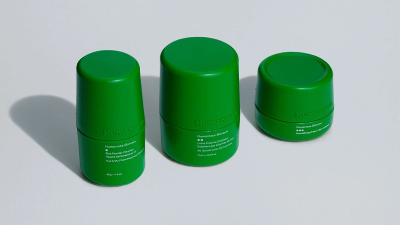 Three skin care products that make up Humanrace's routine pack