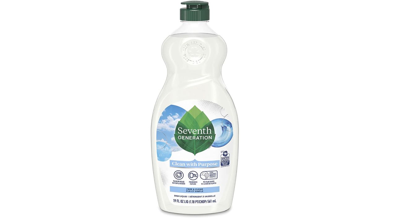 Seventh Generation Free & Clear Liquid Soap Dish Soap for Sensitive Skin 19 oz