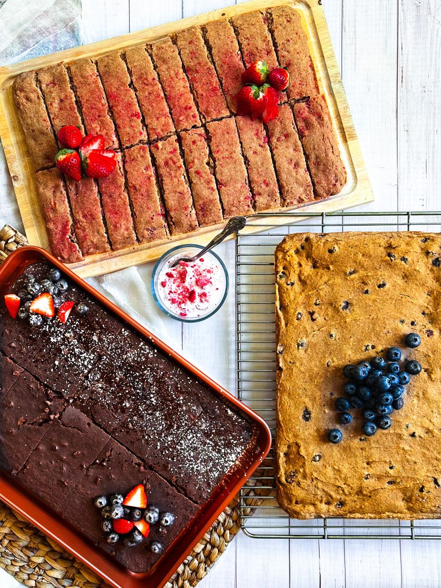 Trade burned pancakes for pancake bars with Hungry Girl's sheet pan recipe.