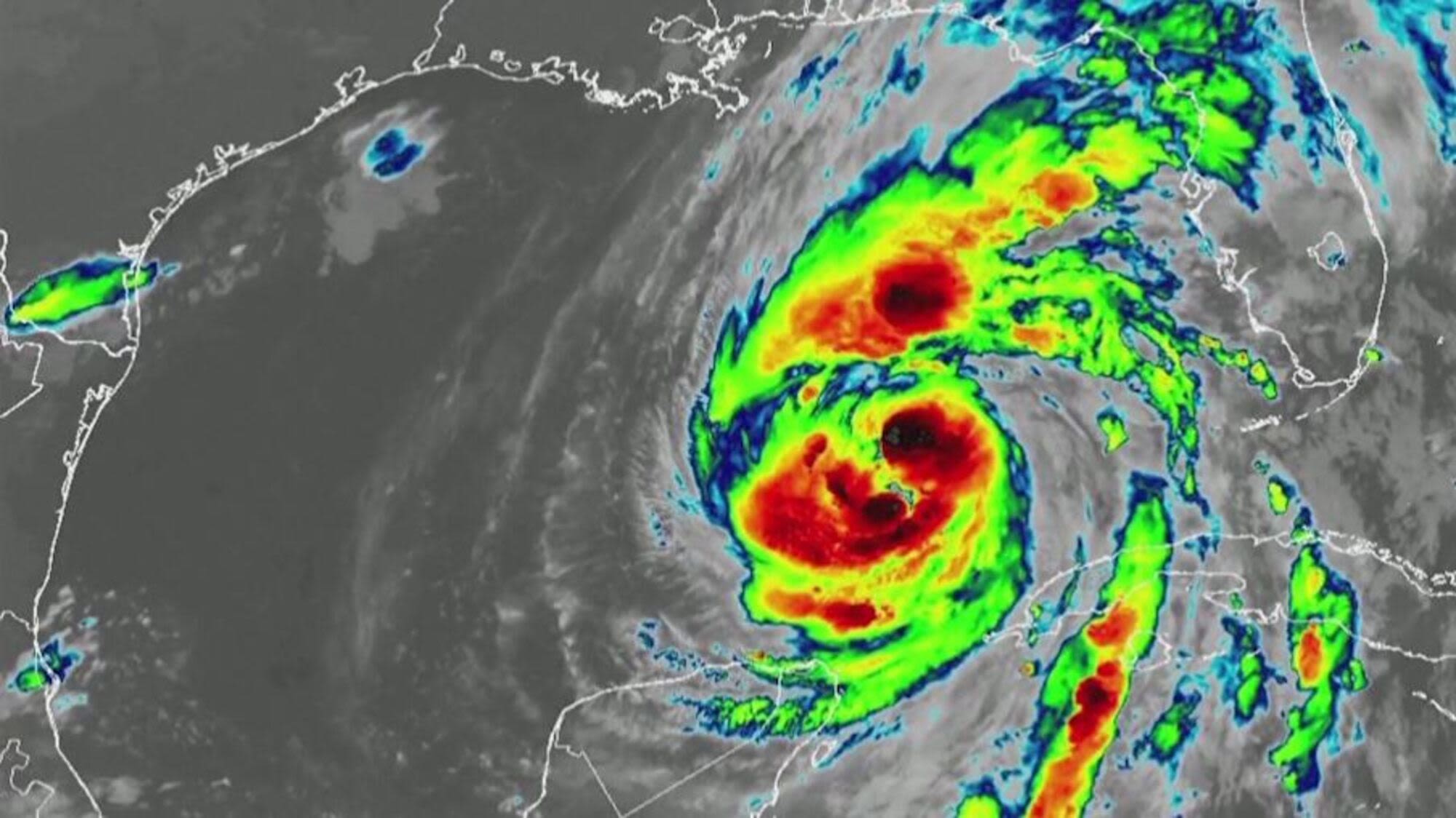 Así de grande lucía el huracán Helene en el mapa de calor | Foto: Créditos: BBC    